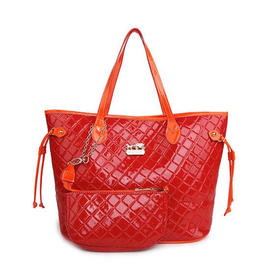 Coach Rhombus Medium Red Totes AWI